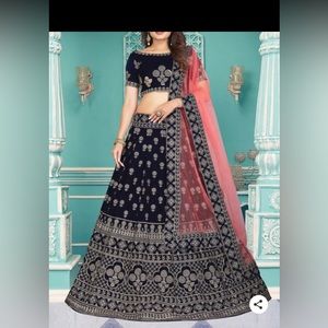 Dark Navy Lehenga
